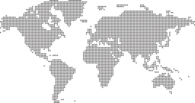 World map made of dots global connection concept 
