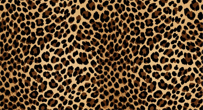 Seamless Leopard Print Animal Skin Pattern Vector Background