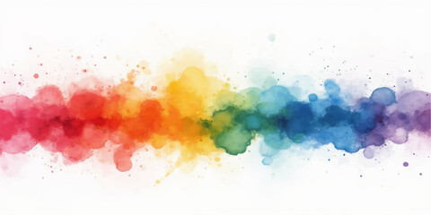 Obraz premium Colorful abstract watercolor background with splashes and textures