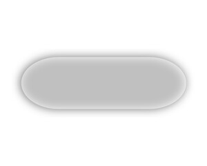 Blank glossy button isolated on transparent background