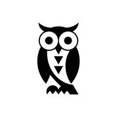 Minimalist Owl Logo Design Geometric Swiss Style Vector Mark for Modern Professional Branding