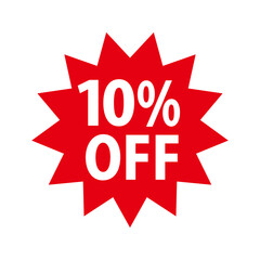 10％OFFの値引きイラスト