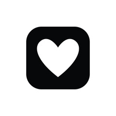 Heart Like Solid Icon Favorite Black Vector EPS Illustration