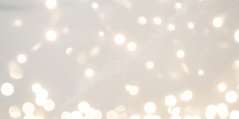 Soft, dreamy bokeh background with gentle golden lights, perfect for holidays, celebrations, and elegant designs