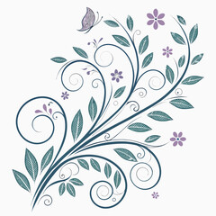 Elegant floral vine design