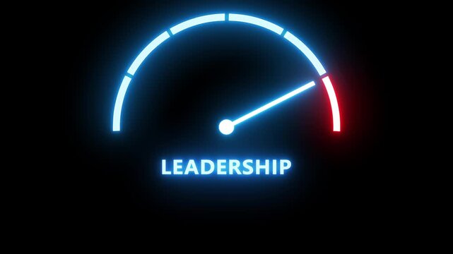 Leadership level meter. Economy and financial concept. Think different metaphor.