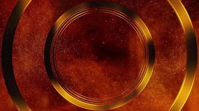 Celestial Harmony Golden Ring Slideshow with Blue Screen Chroma Key