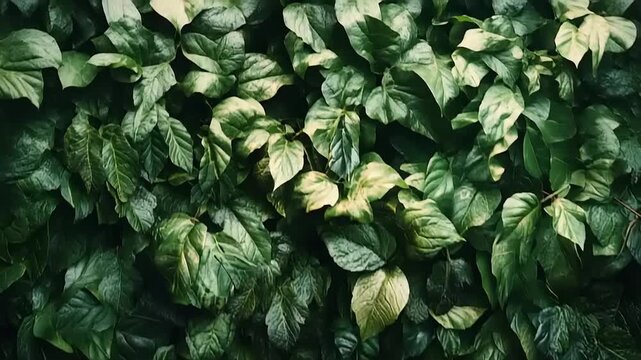 Green Leaves with White Variegation Foliage.