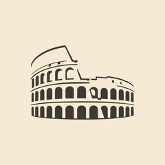 Naklejka premium Colosseum Rome Logo