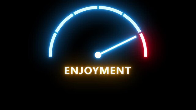 The measuring device icon. Enjoyment level indicator.