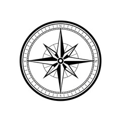 compass on black background