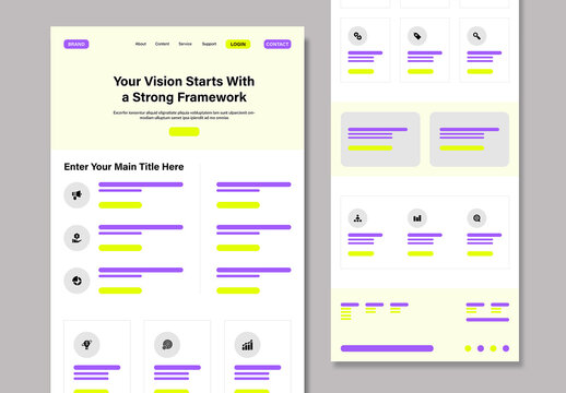 Modern Business Wireframe Template