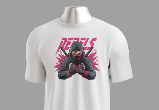 Samurai Rebel Warrior Vector Tshirt Design