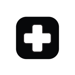 Obraz premium Doctor Plus Solid Icon Medical Add Black Vector EPS Illustration