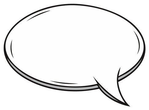 Speech Bubble Graphic Talk Balloon Design Communication Concept Illustration Oval Shape Idea Text