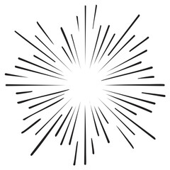 Fototapeta premium Abstract Starburst Rays Bursting From Center Graphic Element