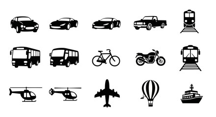 Collection of Transportation Icons. © Ojo
