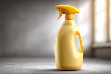 Yellow spray bottle with handle a vibrant yellow spray bottle featuring a matching yellow handle designed for efficient dispensing