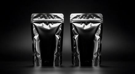 Shiny metallic legs with reflective surface