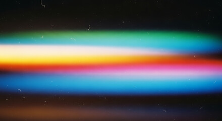 Vibrant multicolor aurora light spectrum in space
