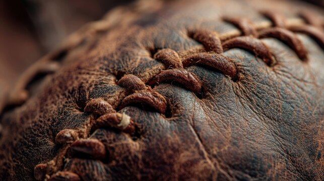 Vintage leather baseball