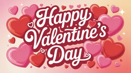 Fototapeta premium Celebrate love with a vibrant happy valentine's day greeting
