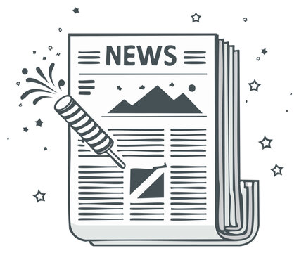 News Publication with Party Popper Icon