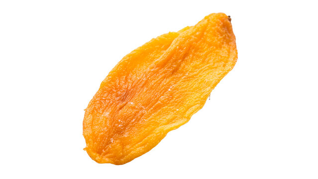 Dried mango slice isolated on transparent background