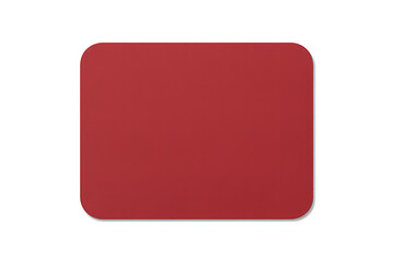 Vibrant Red Rounded Rectangle 3D Button or App Icon Base with Subtle Shadow on Clean White Background, Digital Design.
