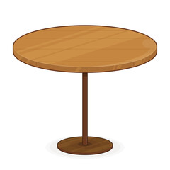 Round Wooden Table cartoon cute