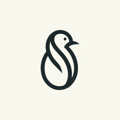 Obraz premium Elegant Penguin Logo