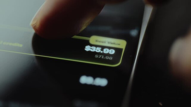 Payment offer with a discount for a service displayed on the smartphone screen