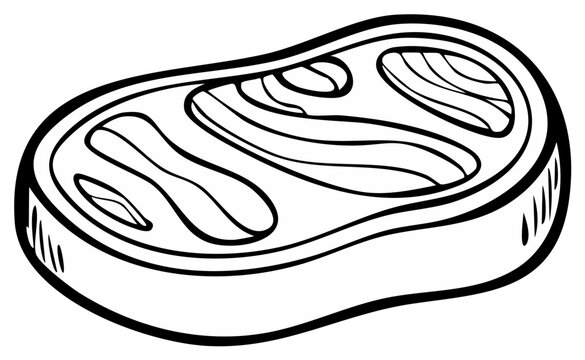 Mitochondrion organelle illustration in black and white shows cristae for energy production in a cell biology diagram