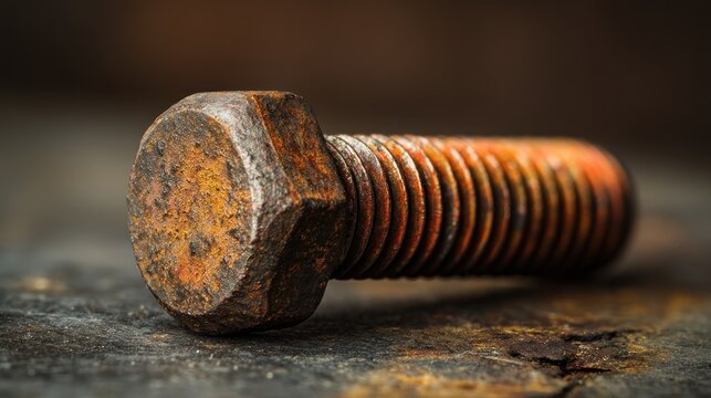 Rusty bolt closeup