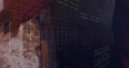 Animation of data processing over horse - Powered by Adobe