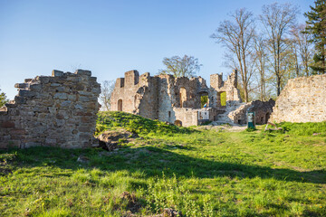 Ruin of castle Raueneck in Hassberge