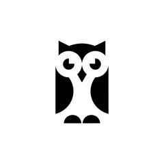 Minimalist Swiss Style Geometric Owl Logo Design | Clean Flat Vector Corporate Identity