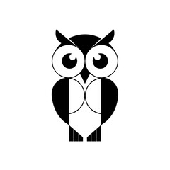 Minimalist Swiss Style Geometric Owl Logo Design | Clean Flat Vector Corporate Identity
