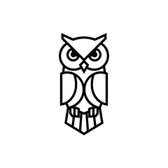 Minimalist Swiss Style Geometric Owl Logo Design | Clean Flat Vector Corporate Identity