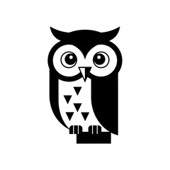 Minimalist Swiss Style Geometric Owl Logo Design | Clean Flat Vector Corporate Identity
