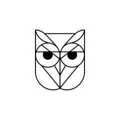 Minimalist Swiss Style Geometric Owl Logo Design | Clean Flat Vector Corporate Identity