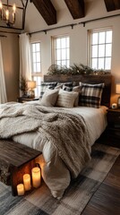 Warm, cozy winter bedroom vibes