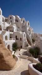 Unique white architecture in a desert location