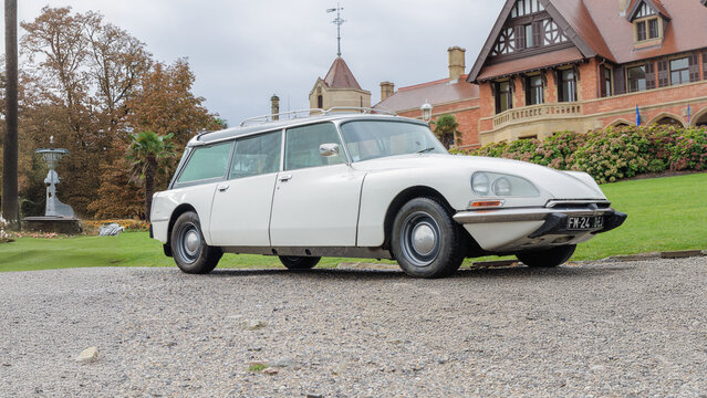 San Sebastian, Spain-September 21, 2025: 1958 Citroen DS Station Wagon AKA the Safari, Break, Familiale, or Wagon