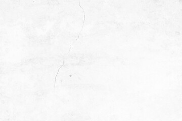Clean white plaster wall texture background with vertical crack and copy space