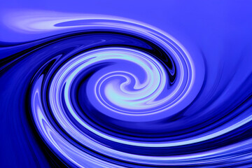 黒バックに浮かぶ青い光の渦
