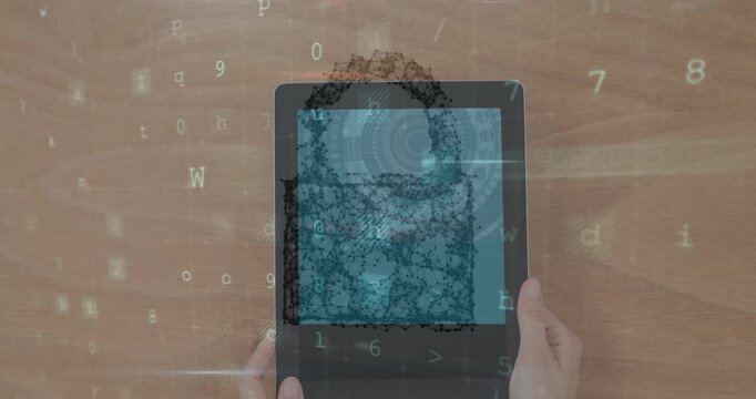 Animation of data processing over connections and computer brazil