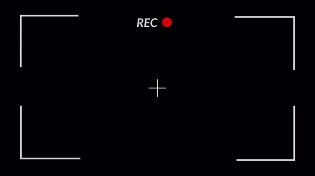 rec animation  with Alpha Channel, offering simple-to-use video recording camera screen animation in horizontal view in transparent background in 4K animation 