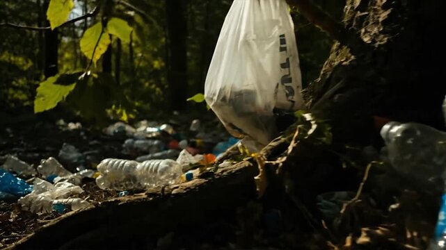 Plastic Pollution in Forest Environment.
