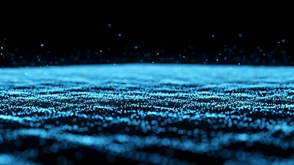 ia generated. Abstract Blue Digital Wave of Data and Technology Background. Abstract 3D blue digital wave representing data flow, artificial intelligence, and modern technology network background.